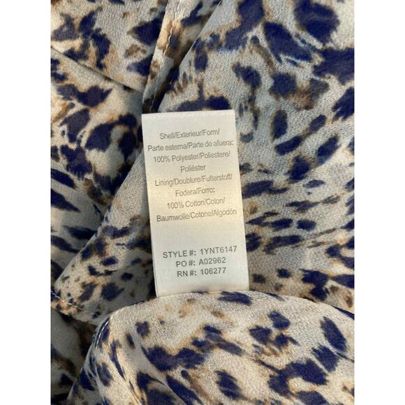 Hale Bob | Elsie Chiffon Tiered Midi Dress Ivory/Lilac Print | Small - Picture 3 of 8